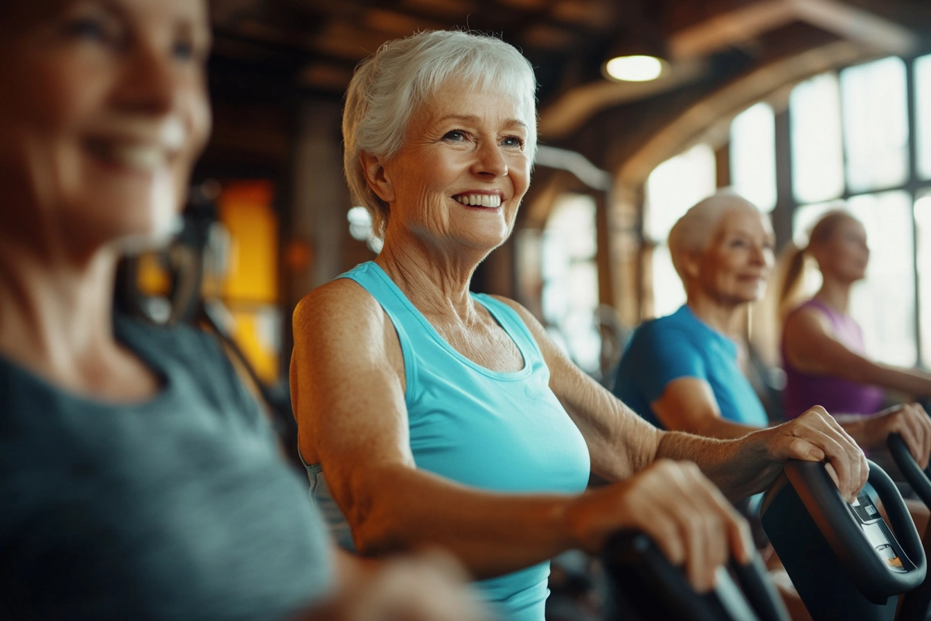 Активні пенсіонери займаються спортом